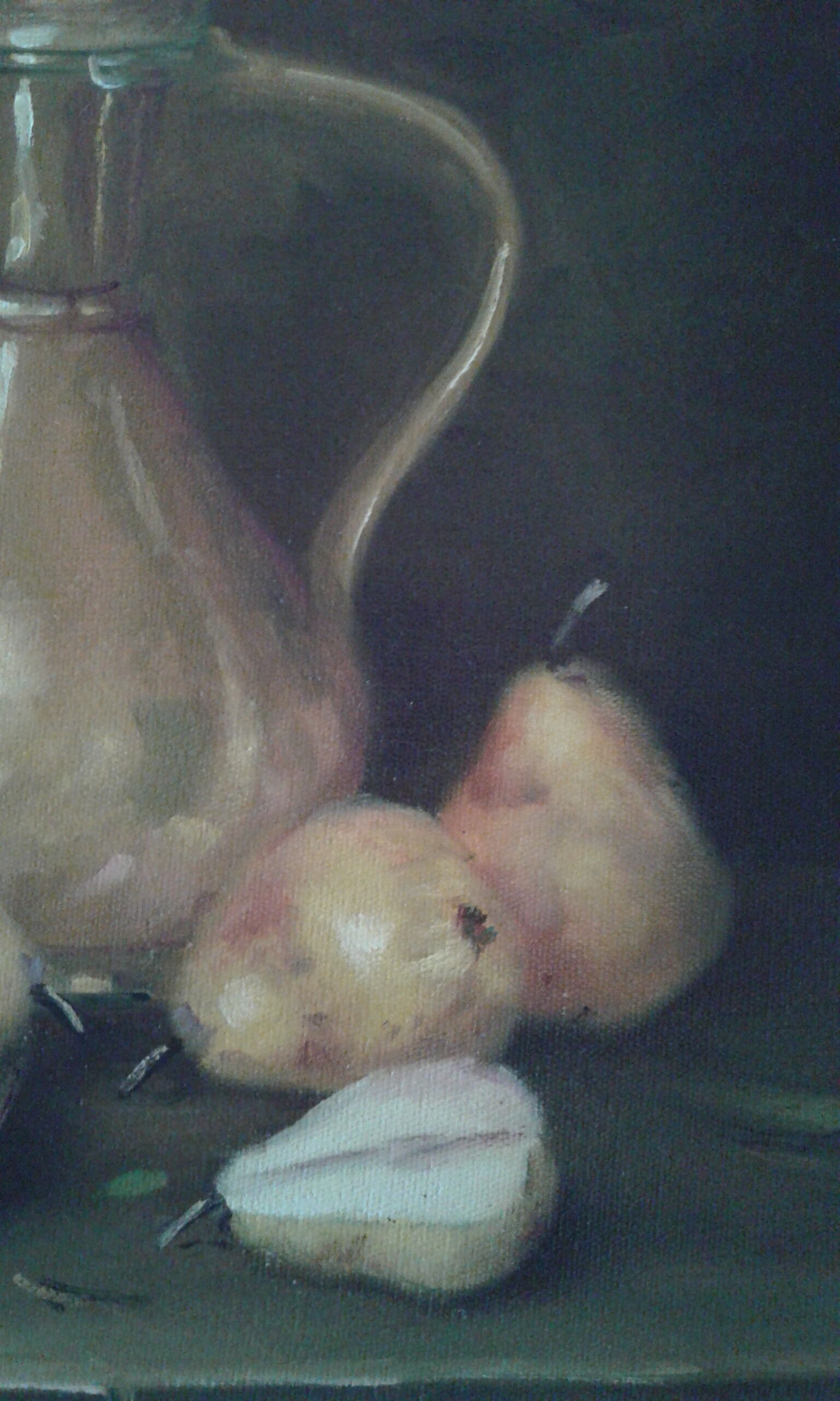 oil on canvas table. Dead Life with Pears