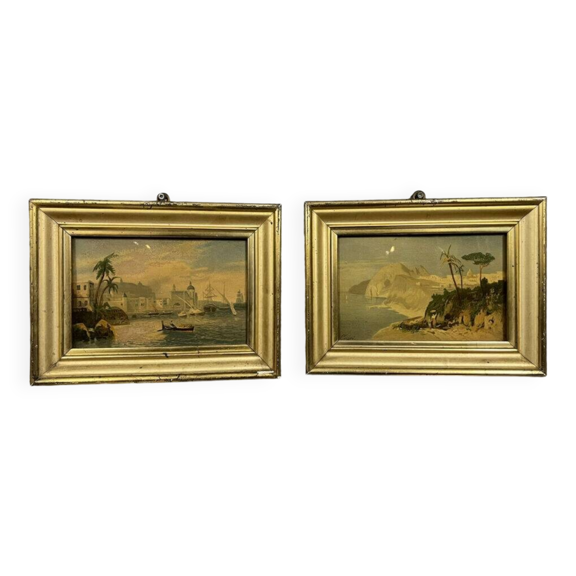 Cleto Capri: Two orientalist watercolors from the late 19th century