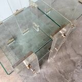 Glass and Plexiglas consoles from the 80s
