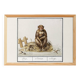 Small poster about the monkey, after an old engraving from 1610.