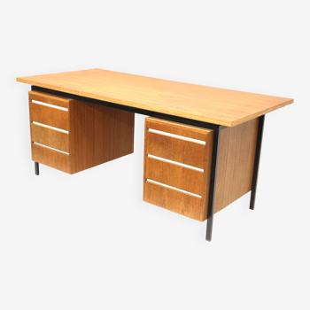 Large vintage management desk / desk made of teak wood from the 1960s