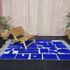 Handmade pure wool carpet in Majorelle blue, 150/250 cm.