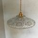 Vintage chiseled glass pendant light