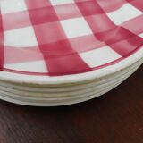 Lot of seven plates in earthenware
