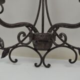 pair of grey patinated iron wall sconces