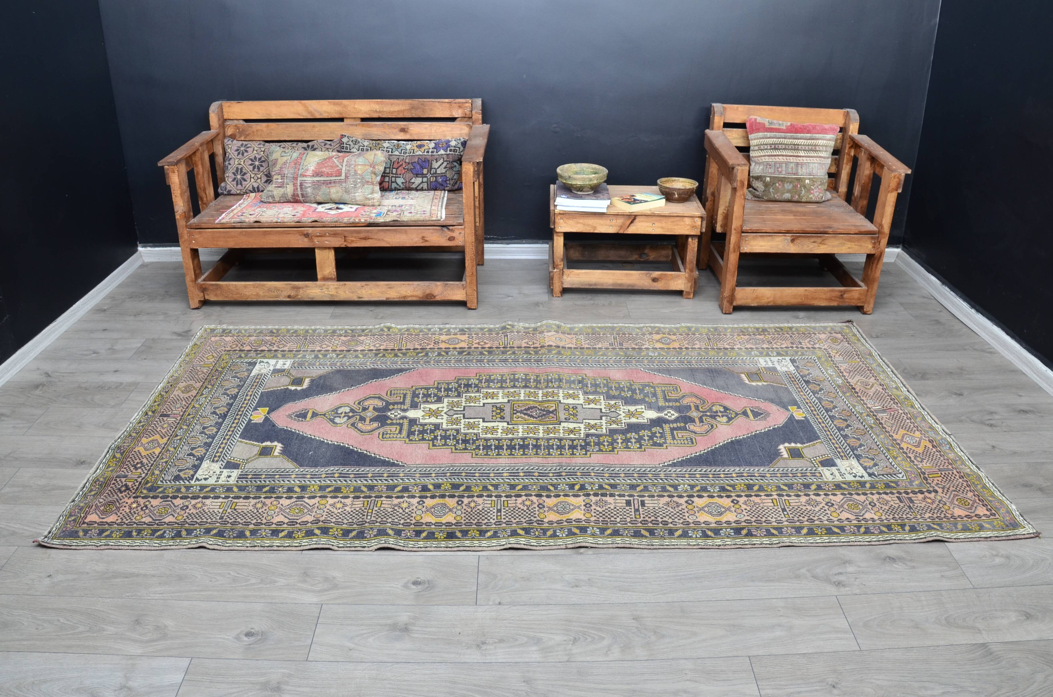 Turkish Vintage Wool Anatolian Carpet sku 2528