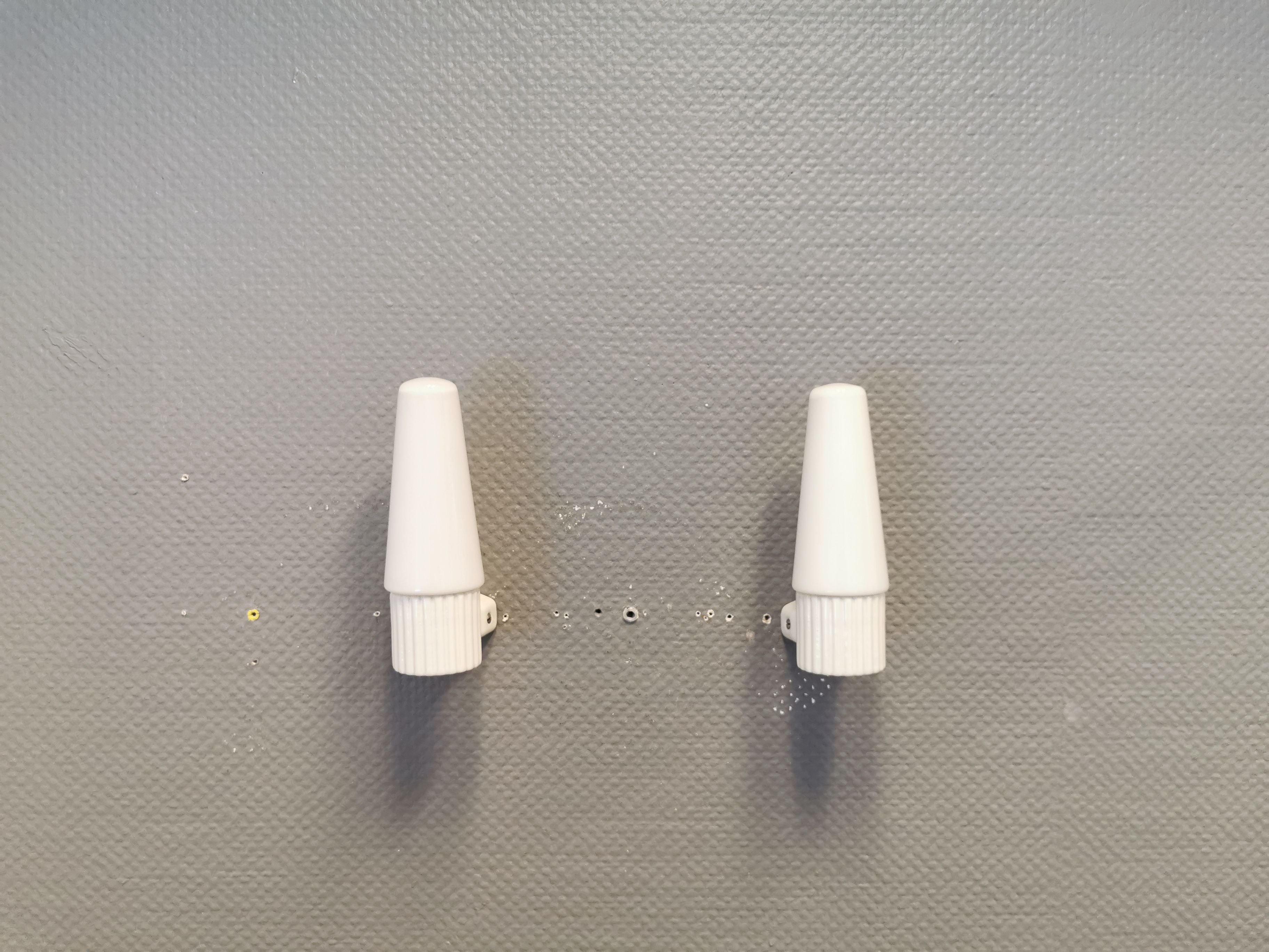 Bathroom/wall lamps, from the 60s, designed by Sigvard Bernadotte, for IFÖ Sweden.