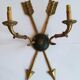 Pair of bronze sconces in Empire House Creation "R.B" 1950/1960