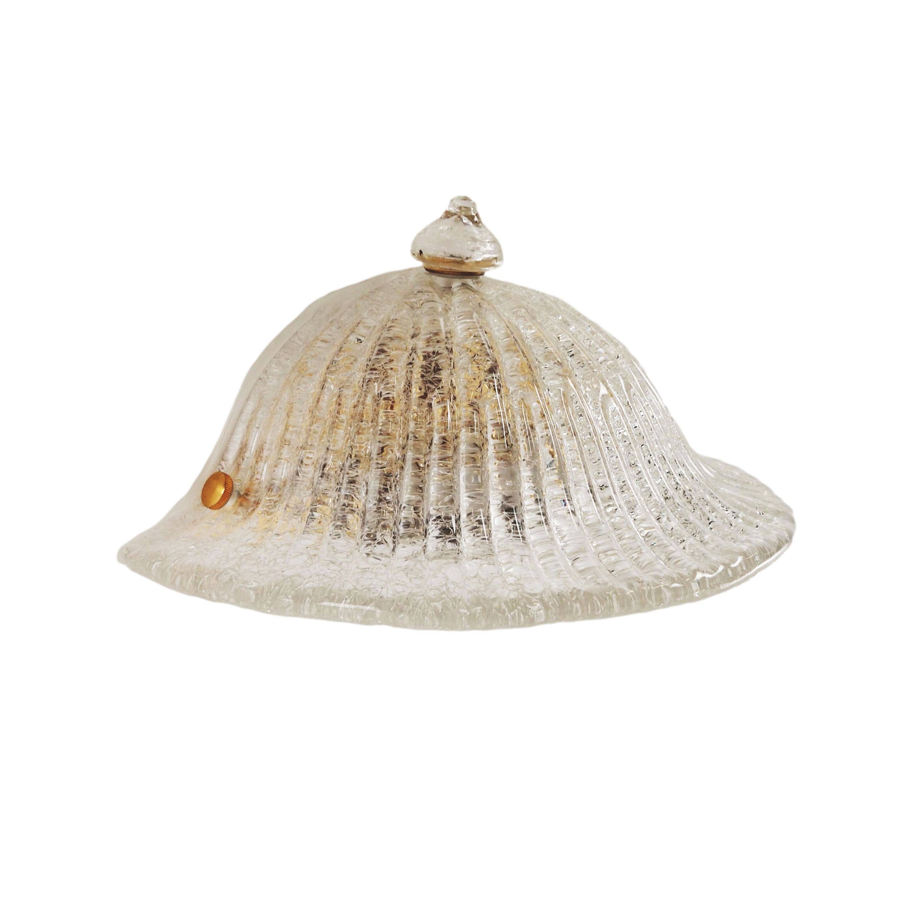 Wall lamp, Murano glass, Italian design, 1970s, manufacture: Italy