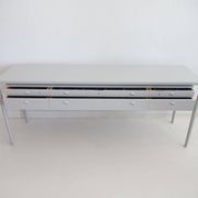 Enfilade en bois peint en gris clair, Helge Vestergaard-Jensen