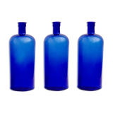 3 old apothecary bottles (h 26cm)