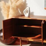 Vintage zebrano and walnut furniture from Morris of Glasgow.