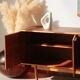 Vintage zebrano and walnut furniture from Morris of Glasgow.