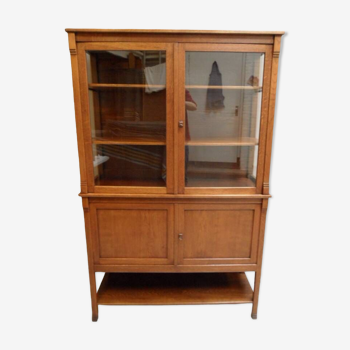 Vintage oak display cabinet