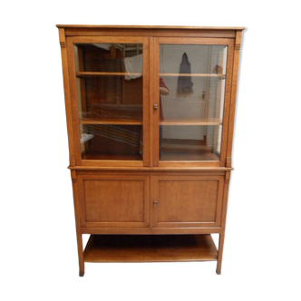 Vintage oak display cabinet