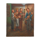 Old painting on canvas signed Tobias Marcier