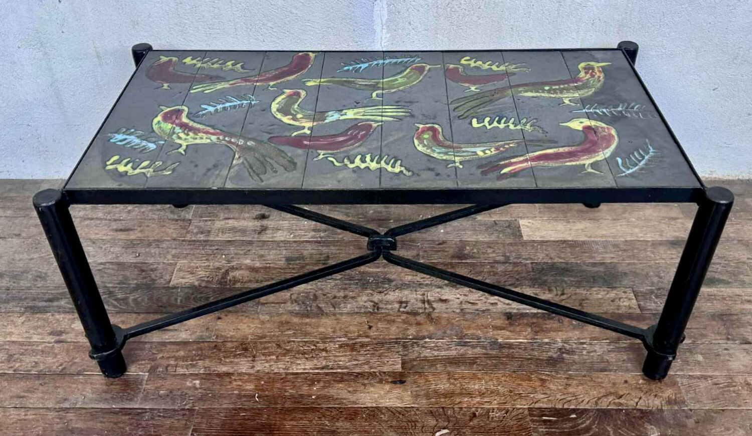 Jacques adnet and guidette carbonnel coffee table 1950