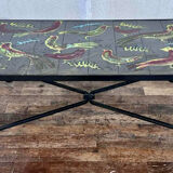 Jacques adnet and guidette carbonnel coffee table 1950