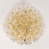 plafonnier fleur en verre Murano par Ernst Palme, Allemagne, années 1970