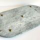 Oval top in marble and tin