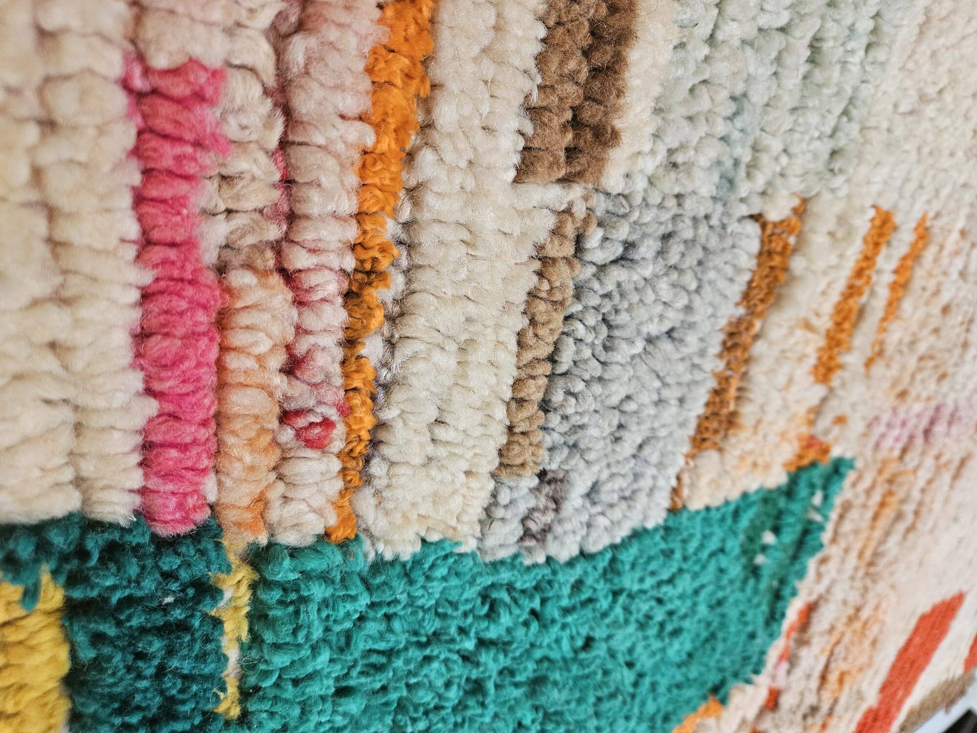 Berber Boujaad rug in coloured wool