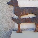 Cast iron dog model foot scraper