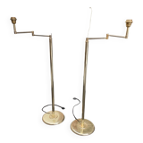 Pair of articulated floor lamps