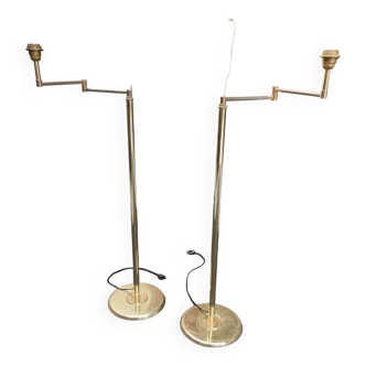 Pair of articulated floor lamps