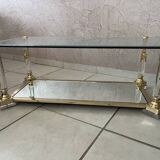 Hollywood Regency Glass Coffee Table