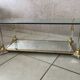 Hollywood Regency Glass Coffee Table