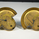 Appliques en laiton cubiste uniques années 1920