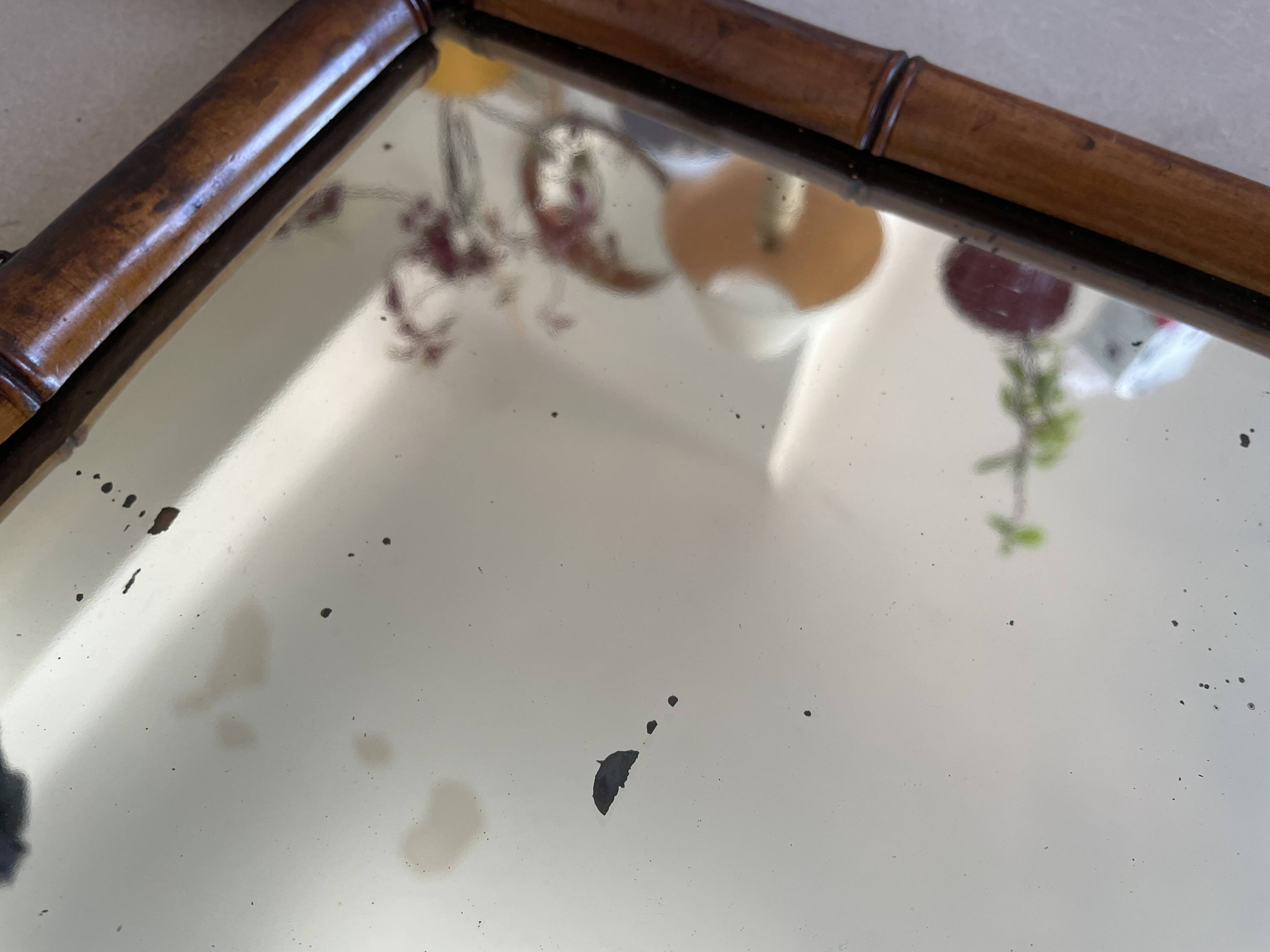 Old wooden mirror