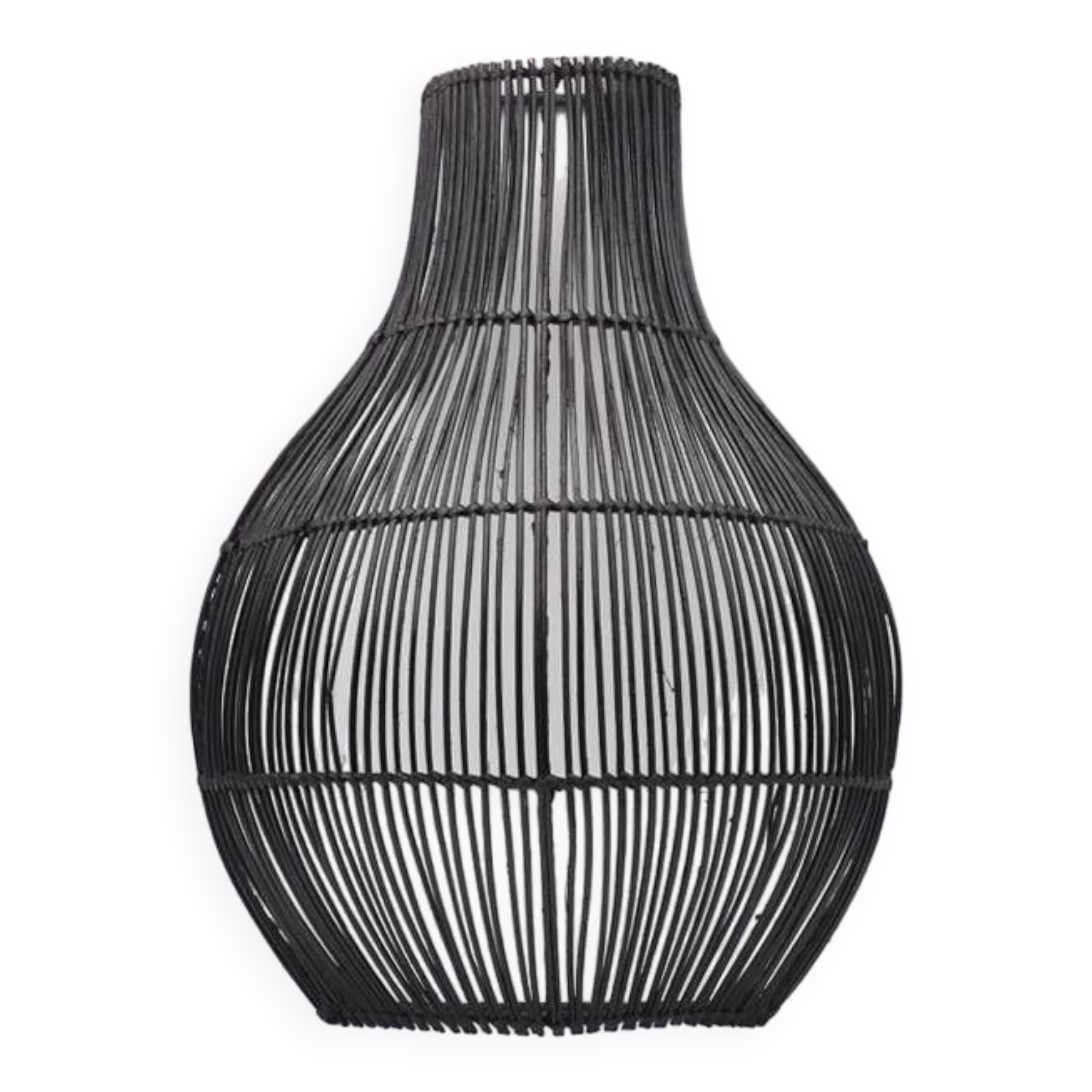 Black rattan wall light