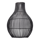 Black rattan wall light