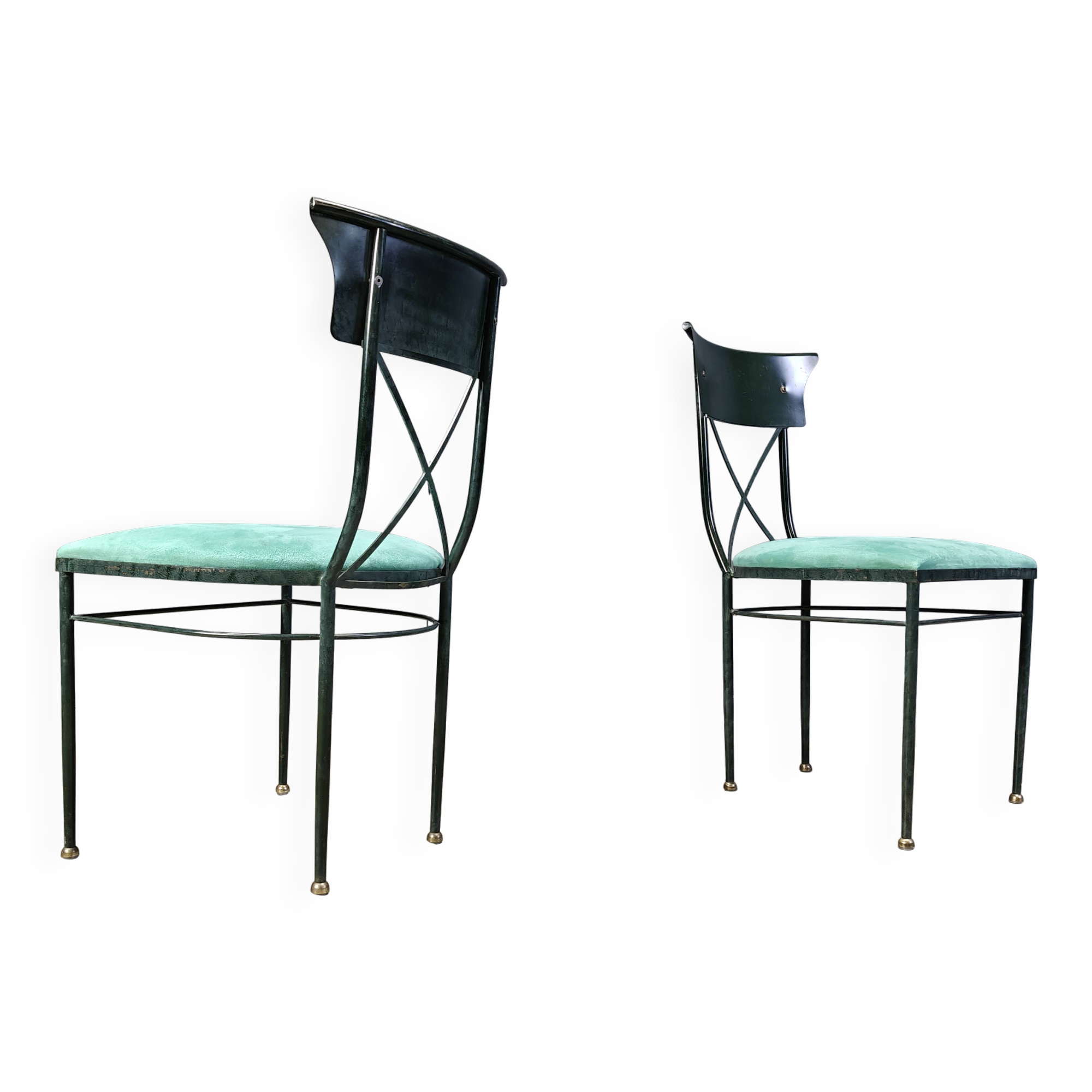 Vintage dining chairs by Belgo chrom, set of 6 - 1970s