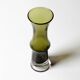 Small Olive Green Glass Vase - Tamara Aladin Riihimäen Lasi Finland 1960s