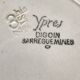 Set of 4 Terre de Fer Digoin-Sarreguemines flat plates, Ypres model