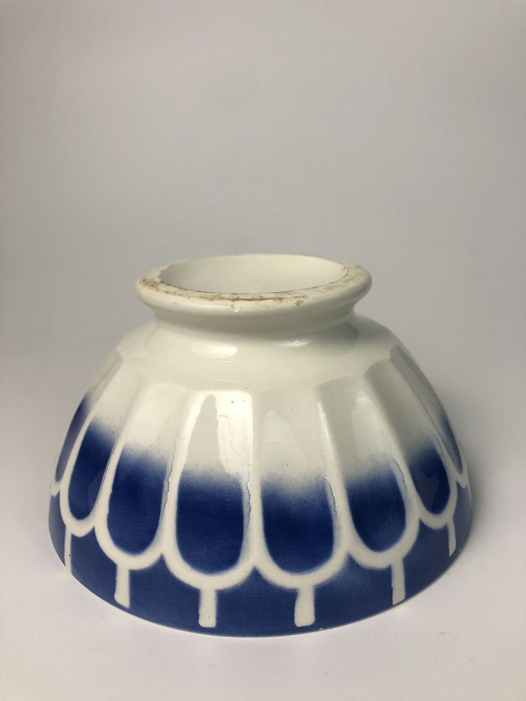 Old Vintage Large Faceted Bowl