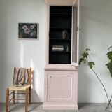 Vitrine haute rose poudrée