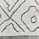 7x10 Off White & Brown Super Soft Moroccan Kilim Rug, 203x300Cm