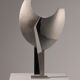 Sculpture de Børge Jørgensen en acier poli 1984 1/1