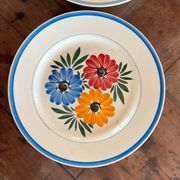 HBCM Montereau plates, Yvonne model, 22.5 cm (the duo)