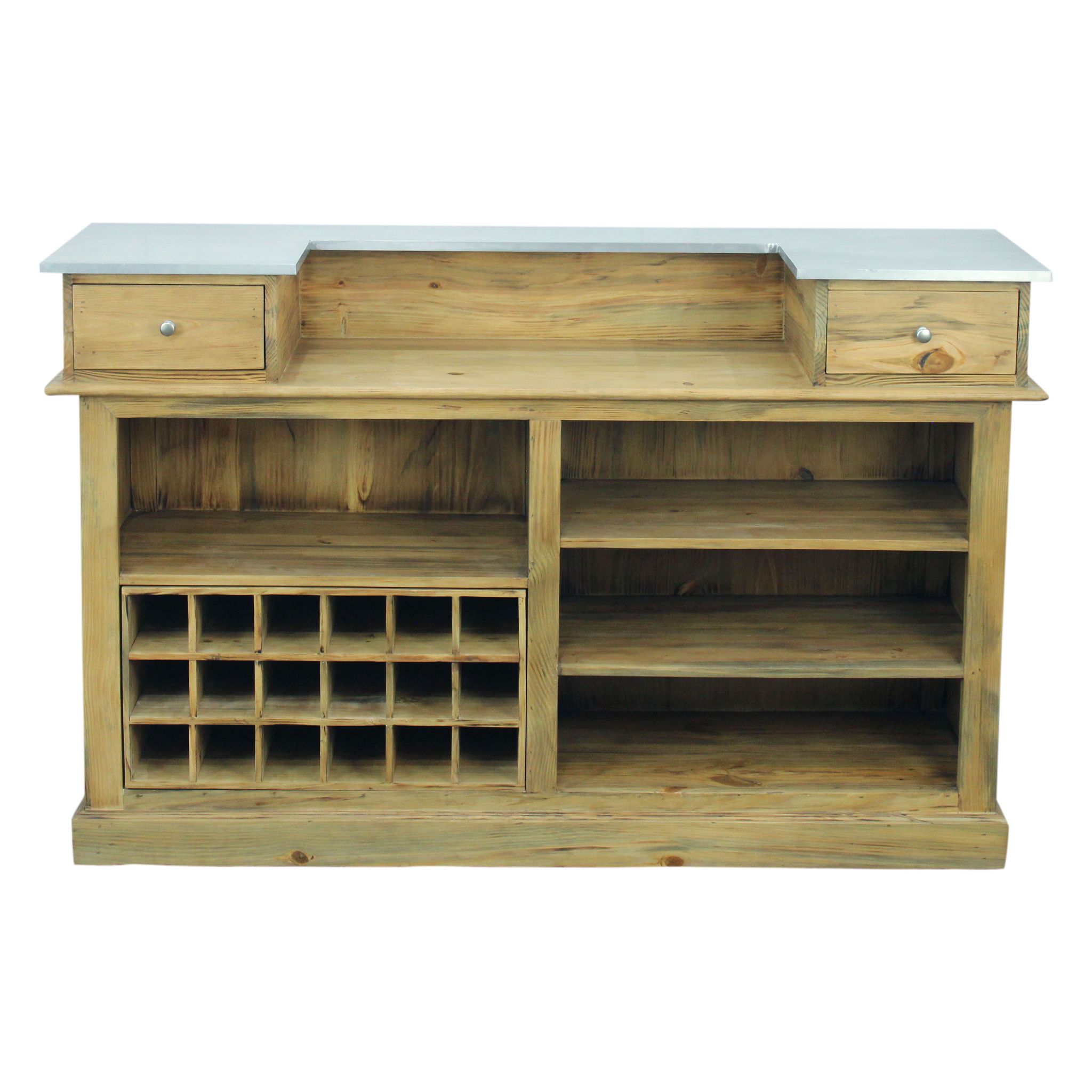 Bar industriel en bois massif