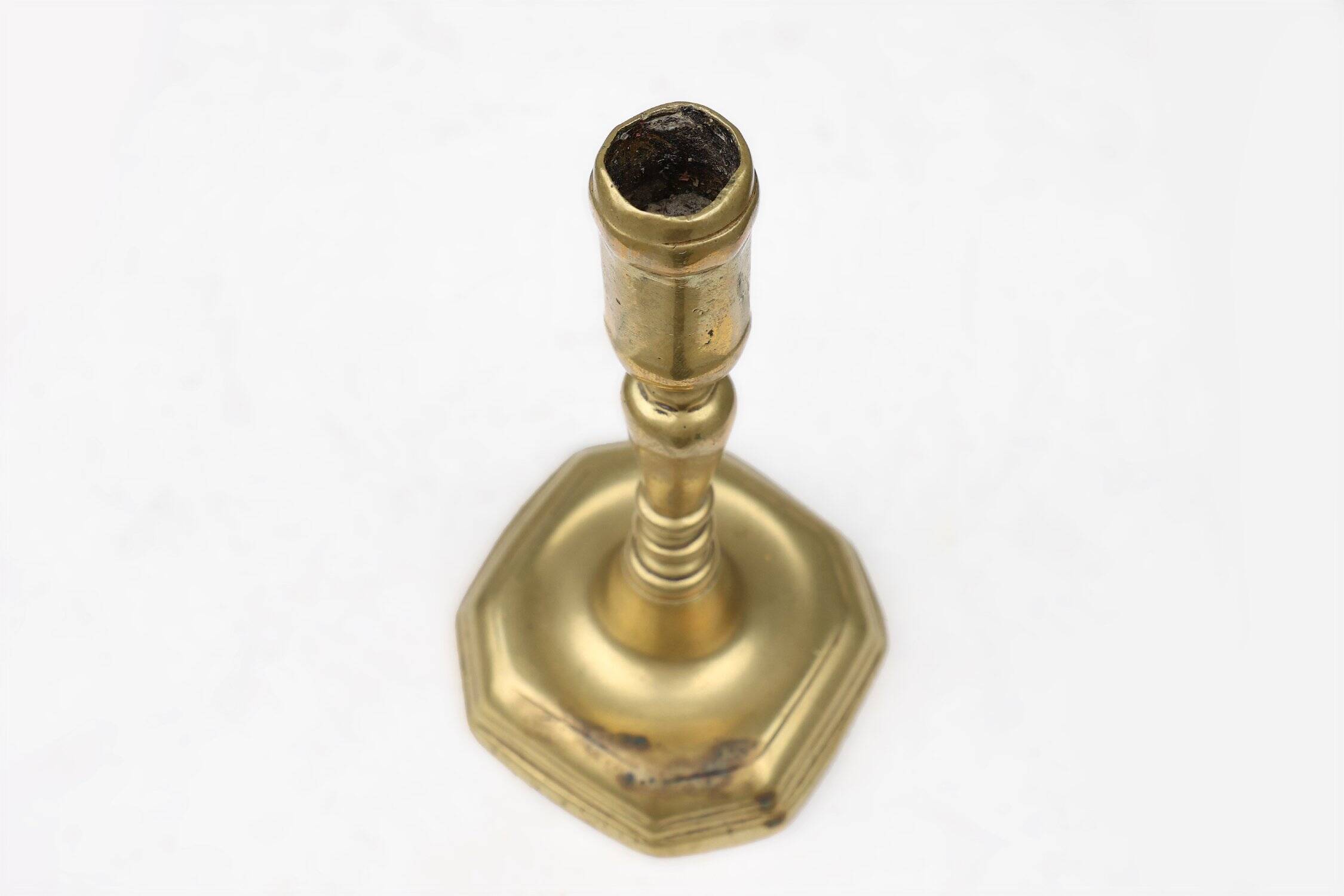 French Antique Candlestick in Bronze, 16th Century