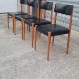 Set of 4 Scandinavian chairs 1970