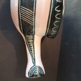 French artisanal ceramics – decorative pan in Capron style – year