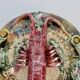 Wall plate in slipware, Caldas da Rainha, Palissy, 1930s, vintage