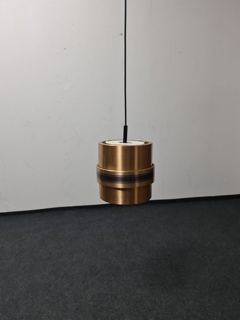 Suspension vintage Doria couleur cuivre