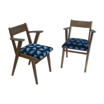 Lot de 2 fauteuil bridge années 50