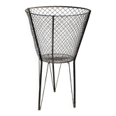 Old metal haberdashery/sewing basket, 50s/60s